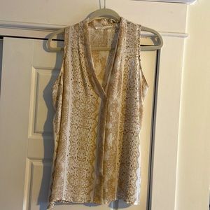 Snake print sleeveless blouse
